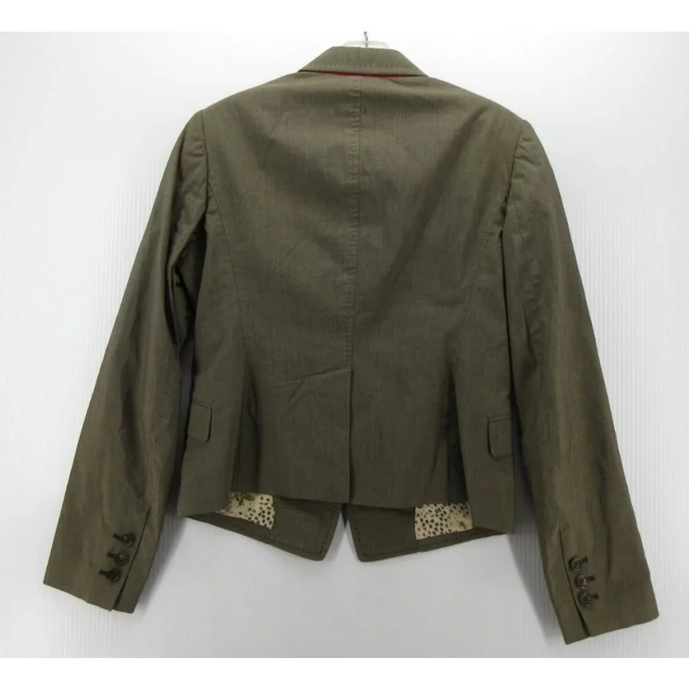 Paul Smith Blazer 6 Olive Jacket Coat Career Floral Lining Italy 42